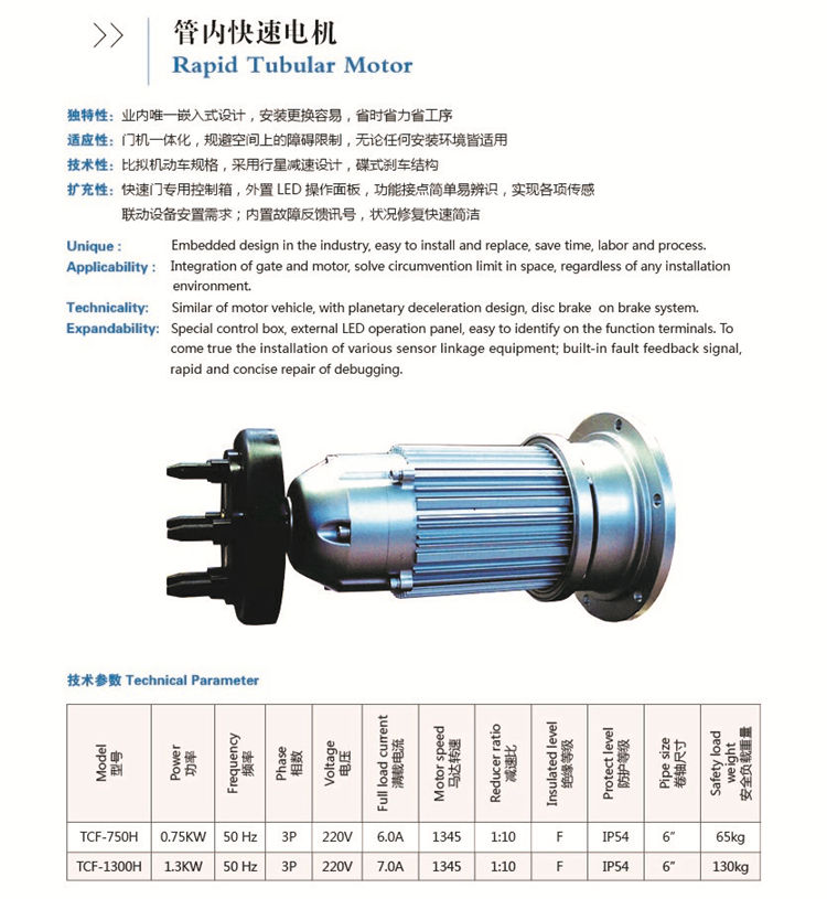 快速門(mén)電機(jī)-內(nèi)置快速門(mén)專(zhuān)用電機(jī)